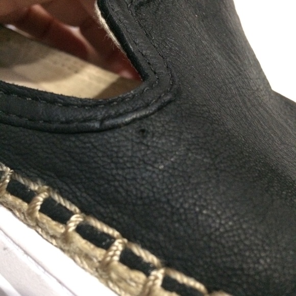 UGG Caleel Black Leather Espadrille Sneakers - Picture 9 of 15